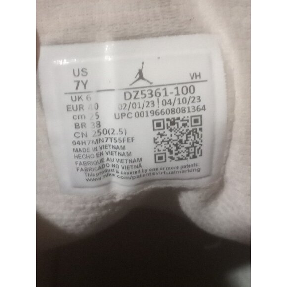 Nike Air Jordan 1 Shoes Size Women 8.5 /7Y Retro Scalloped Edge Pink DZ5361-100 - Picture 2 of 13